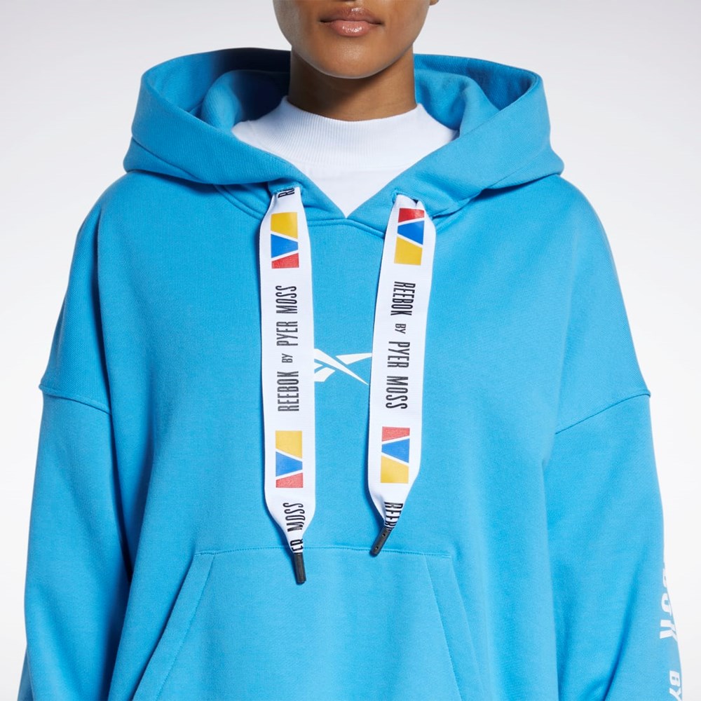 Reebok Reebok by Pyer Moss Hoodie Blå | LBGNK-3618