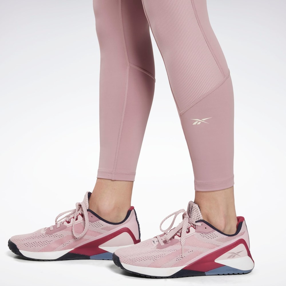 Reebok Rib High-Rise Leggings Infused Lilac | PBCHZ-5947