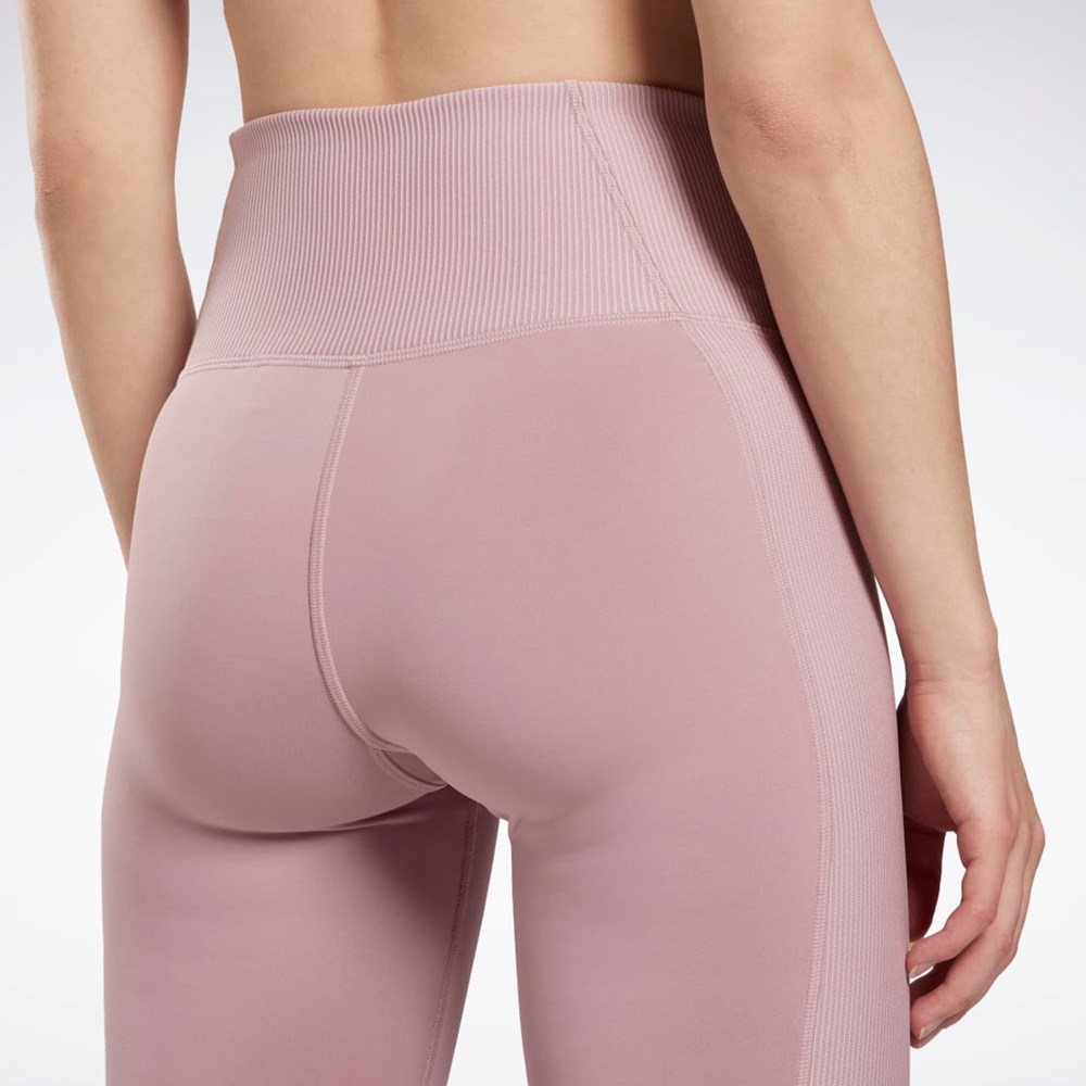 Reebok Rib High-Rise Leggings Infused Lilac | PBCHZ-5947