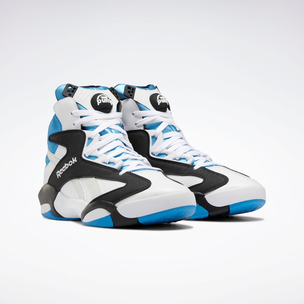 Reebok Shaq Attaq Basketball Shoes Vita Svarta Azurblå | AMYTL-1695