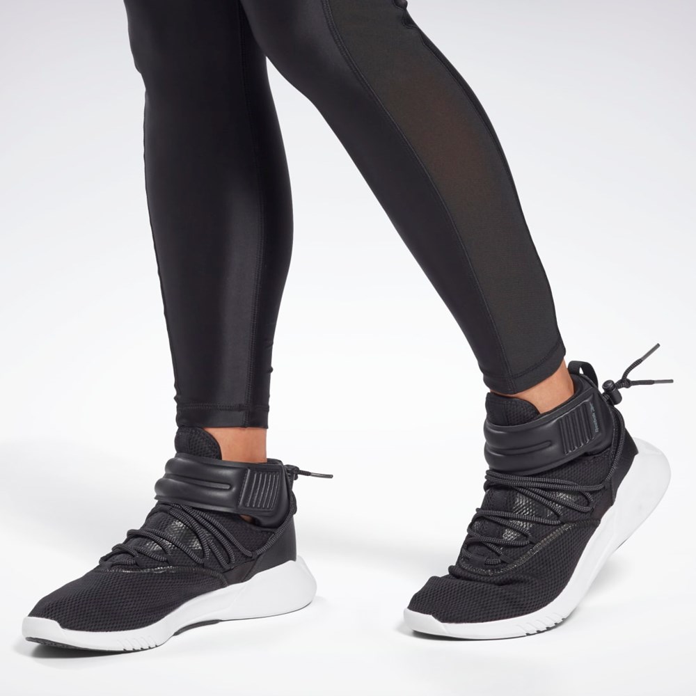 Reebok Shiny High-Rise Leggings Svarta | ZWYPV-0728