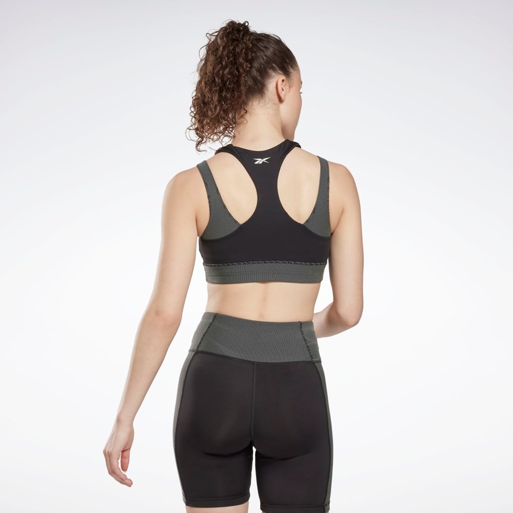 Reebok Studio Layered Bra Top Svarta | AXDHR-1047