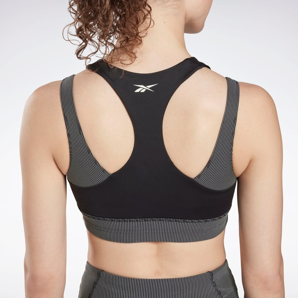 Reebok Studio Layered Bra Top Svarta | AXDHR-1047