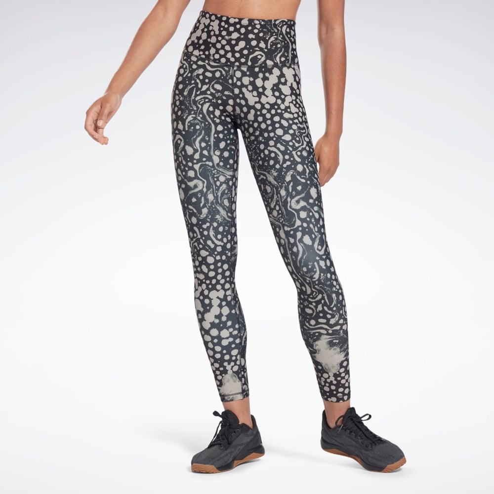 Reebok Studio Lux HR 2.0 Modern Safari Tights Svarta | GSAHO-3468