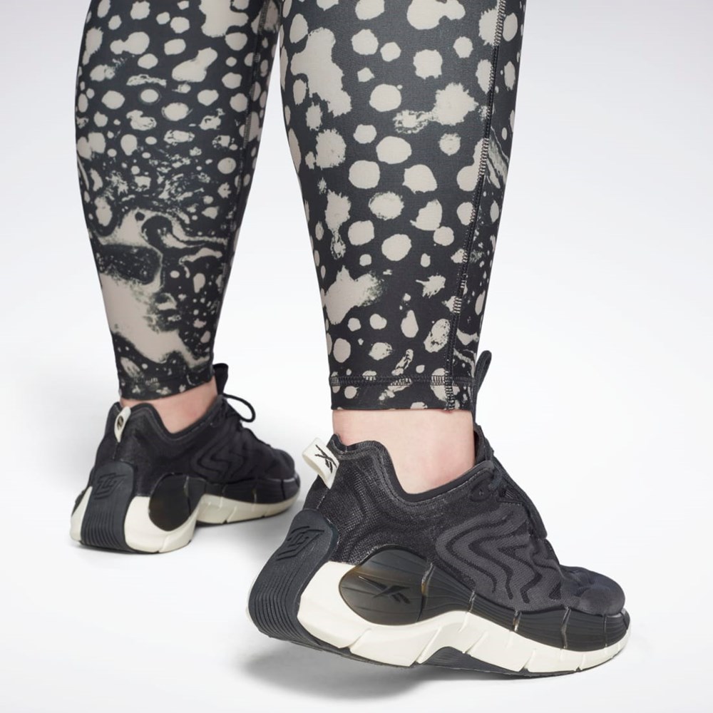 Reebok Studio Lux HR 2.0 Modern Safari Tights (Plus Size) Svarta | LSVQU-0713