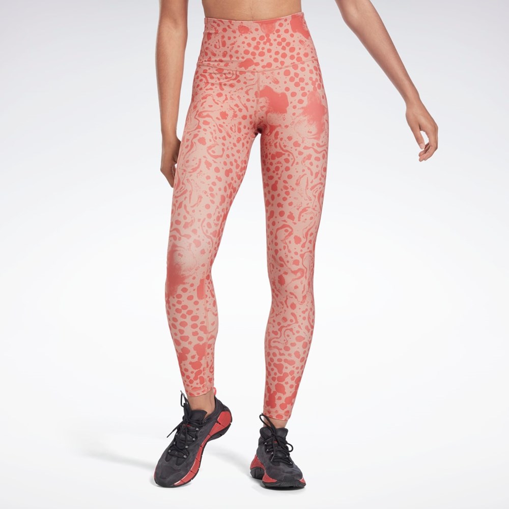 Reebok Studio Lux HR 2.0 Modern Safari Tights Korall | TUJNV-6754