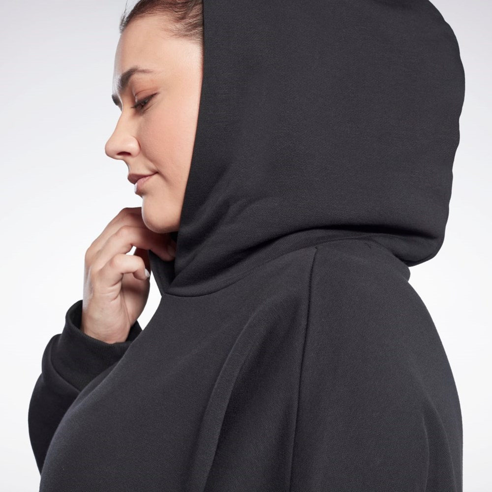 Reebok Studio Recycled Oversize Hoodie (Plus Size) Svarta | KPHOW-7160