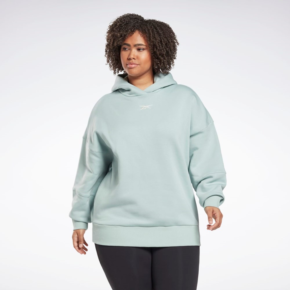 Reebok Studio Recycled Oversize Hoodie (Plus Size) Grå | ZIDHX-9763