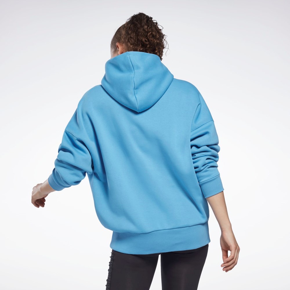 Reebok Studio Recycled Oversize Hoodie Blå | PJHWL-3041