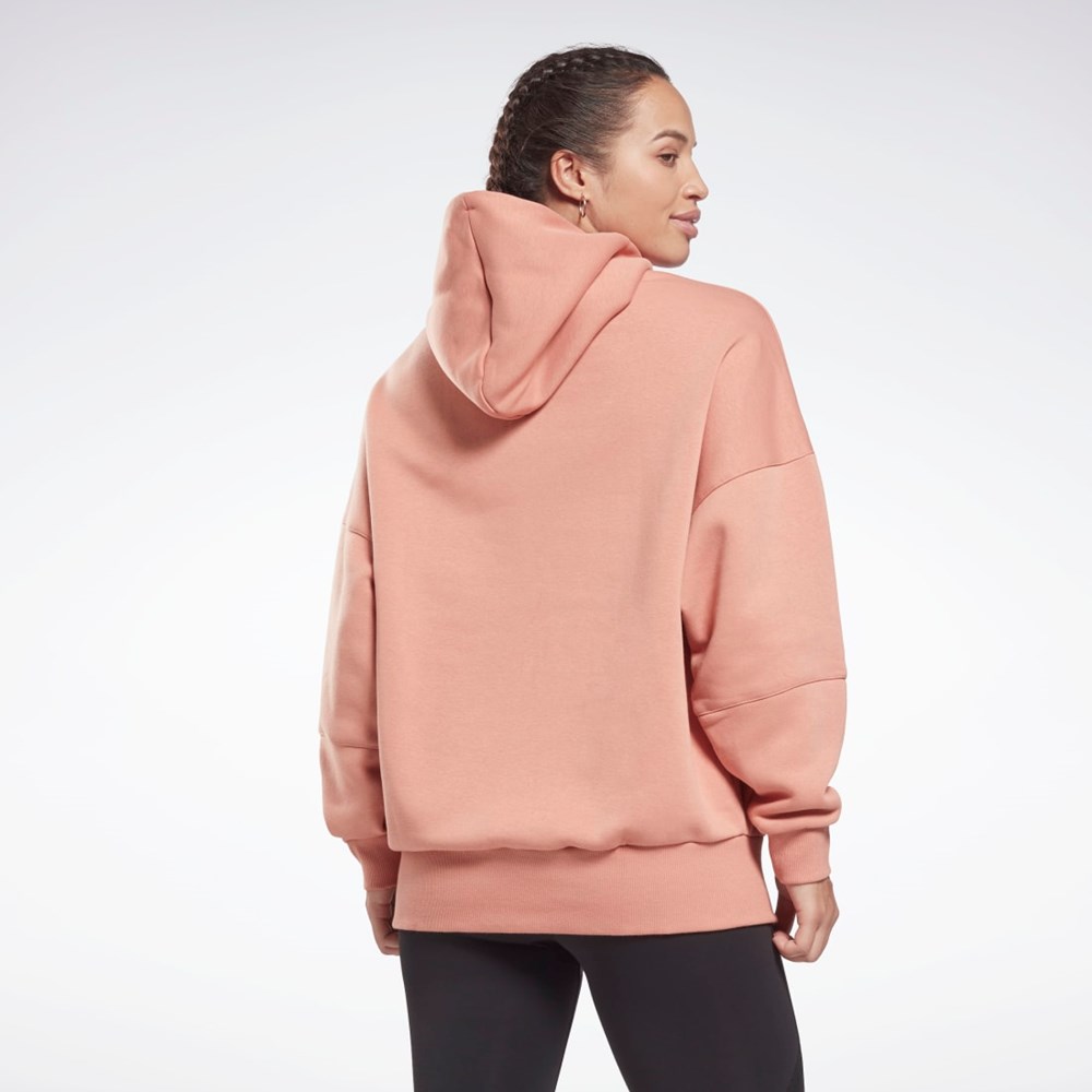 Reebok Studio Recycled Oversize Hoodie Korall | JWHMU-8192