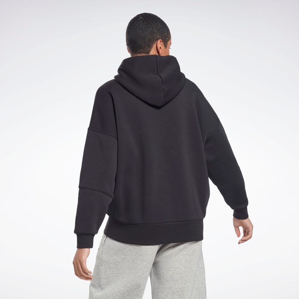 Reebok Studio Recycled Oversize Hoodie Svarta | QSZFW-7361