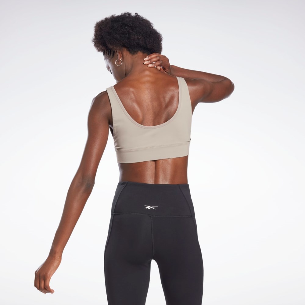 Reebok Studio Reebok Stripped Minimalist Bra Grå | PHVQF-3190