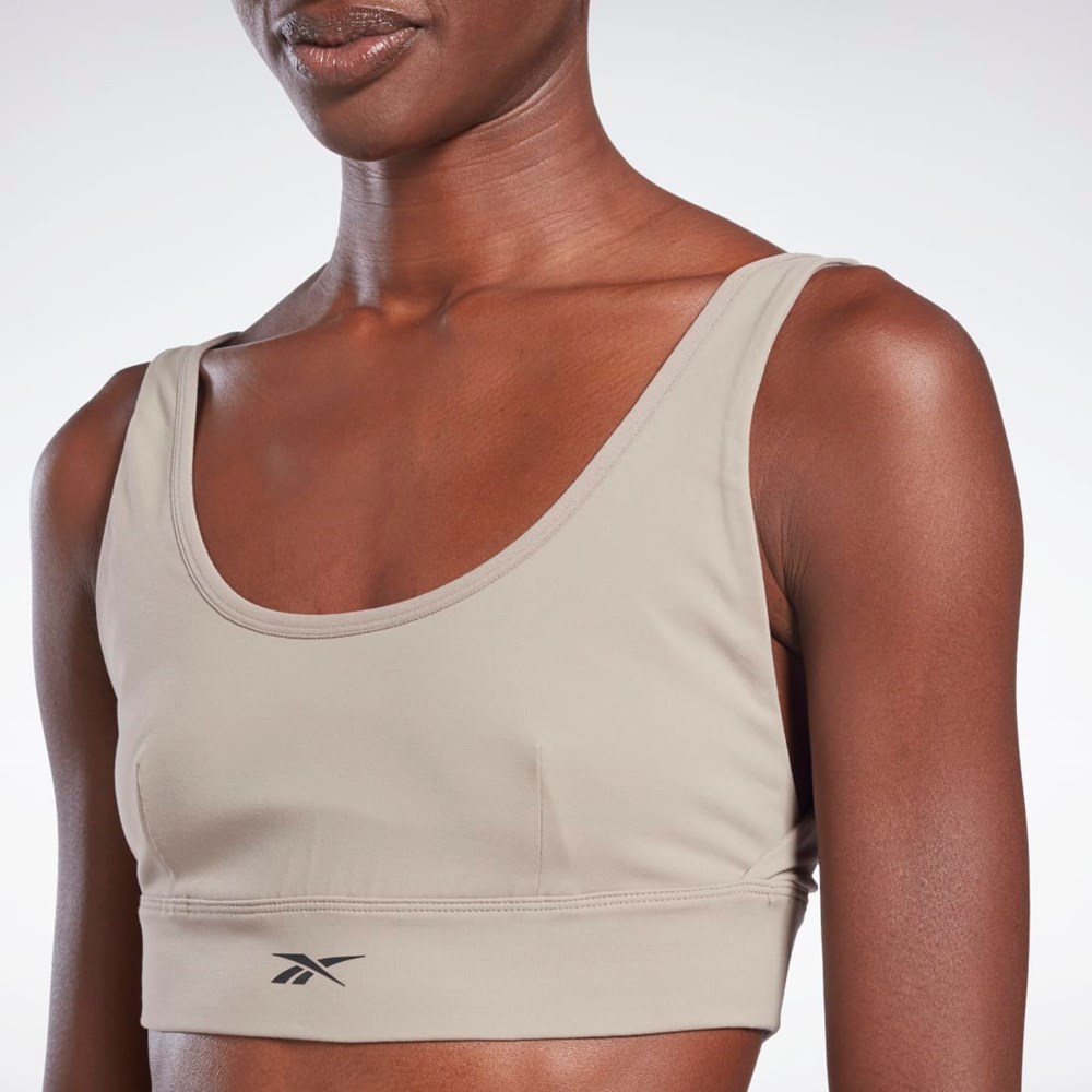 Reebok Studio Reebok Stripped Minimalist Bra Grå | PHVQF-3190