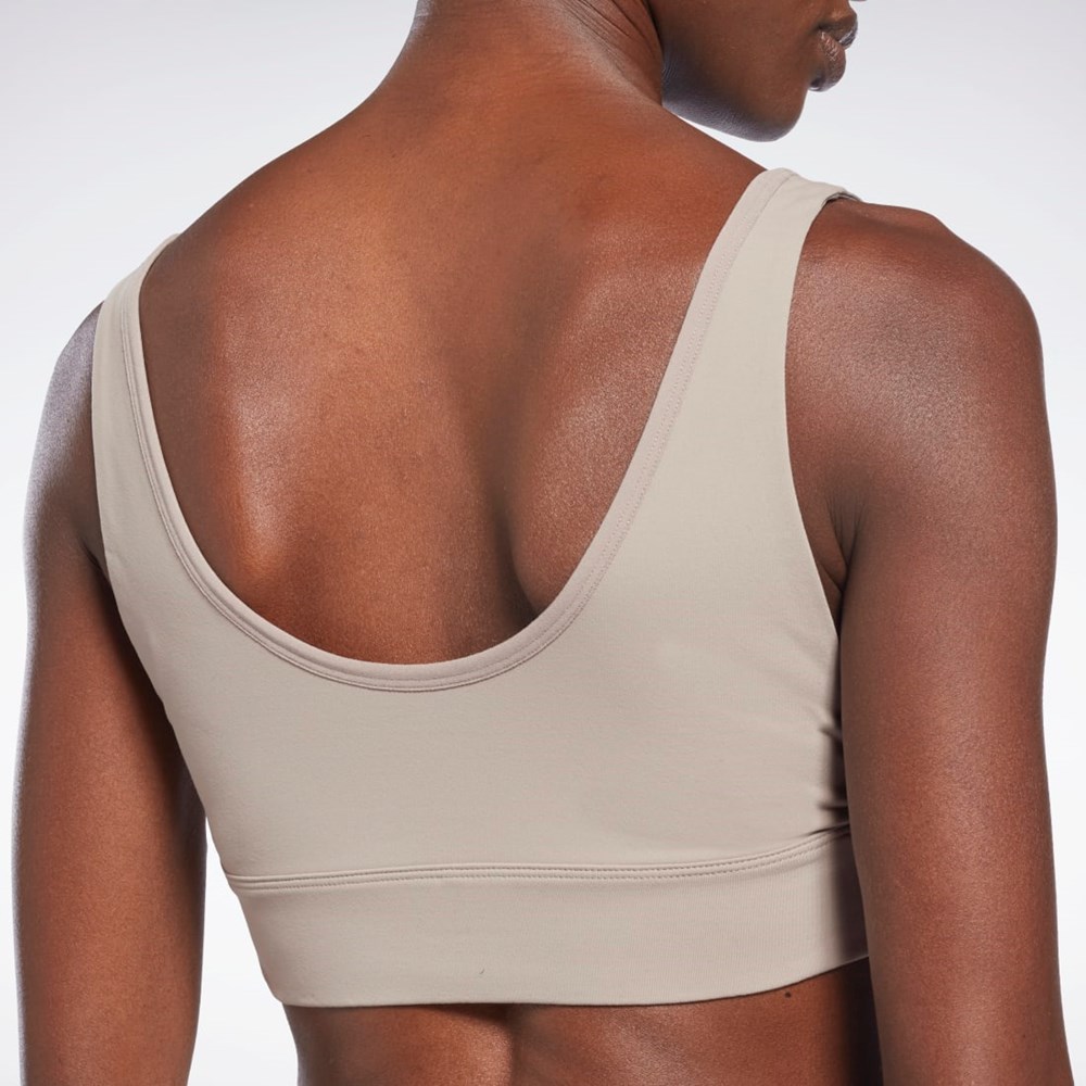 Reebok Studio Reebok Stripped Minimalist Bra Grå | PHVQF-3190