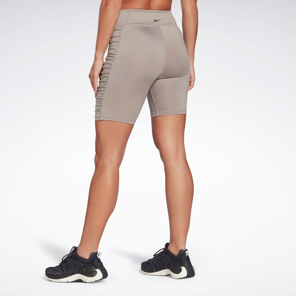 Reebok Studio Ruched High Rise Legging Shorts Grå | FPXSW-4105