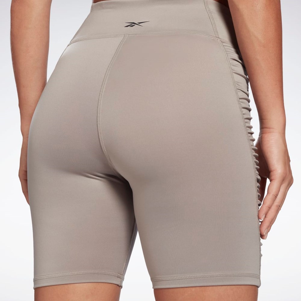 Reebok Studio Ruched High Rise Legging Shorts Grå | FPXSW-4105