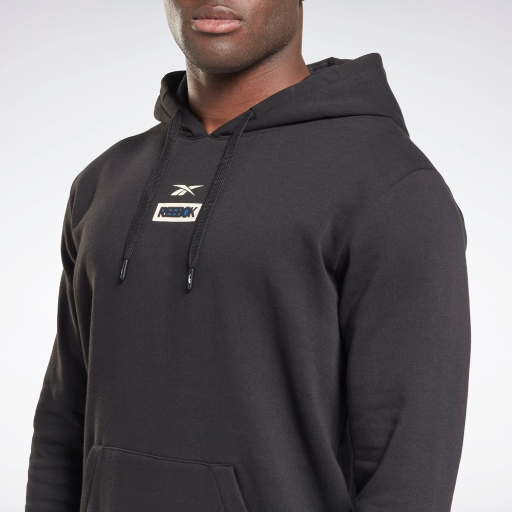 Reebok THERMOWARM+GRAPHENE Bomull Hoodie Svarta | FOUMZ-3156