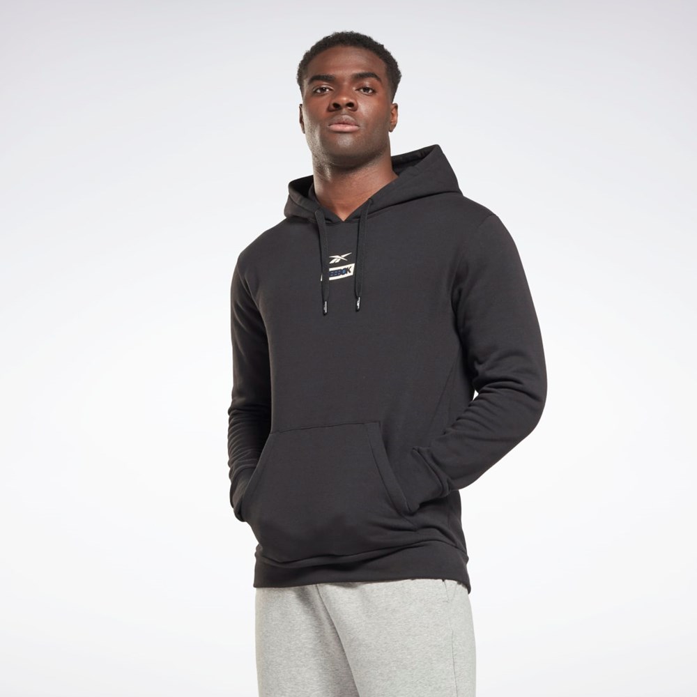 Reebok THERMOWARM+GRAPHENE Bomull Hoodie Svarta | FOUMZ-3156