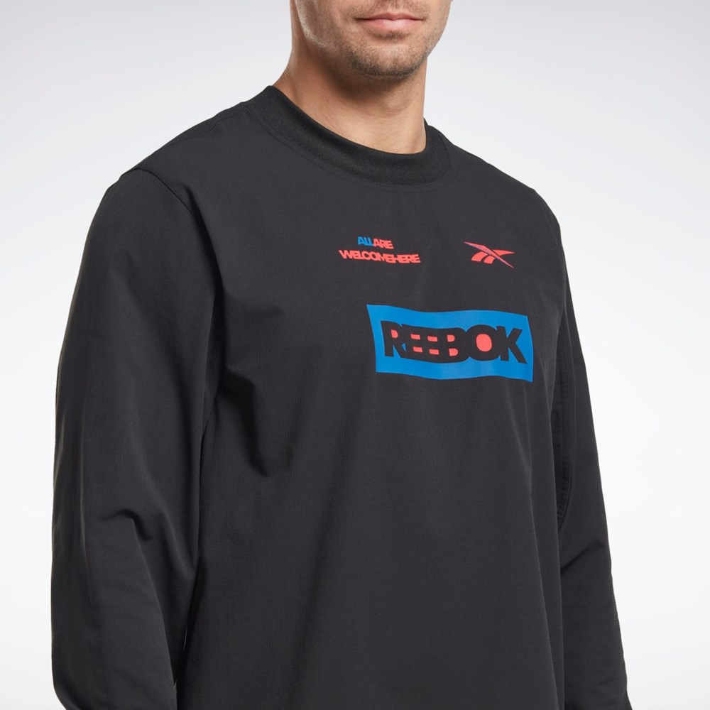 Reebok THERMOWARM+GRAPHENE Long Sleeve Mellanlager T-Shirt Svarta | RGJFW-8510