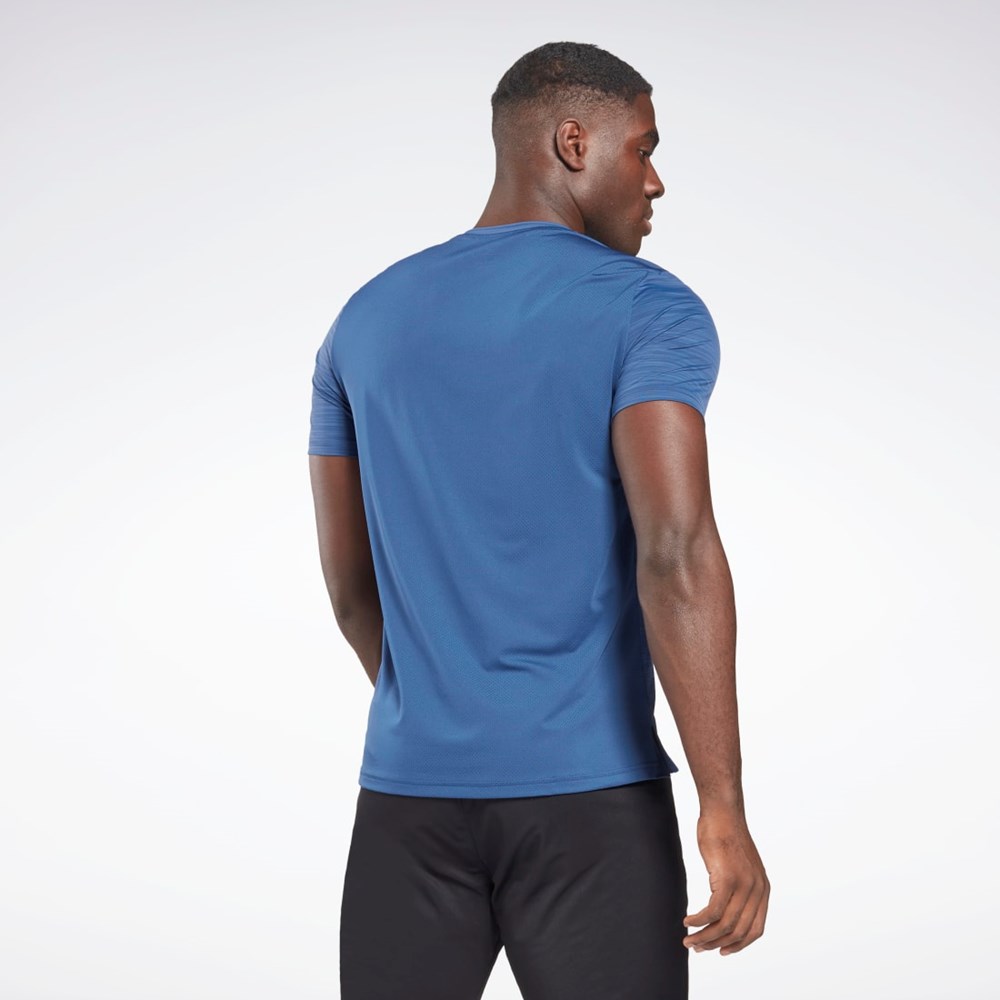 Reebok Tech Trend Activchill Move T-Shirt Blå | ZMWCN-2897