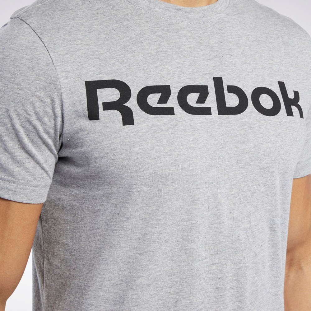 Reebok Tryck Series Linear Logo Tee Grå | OZLSH-0923