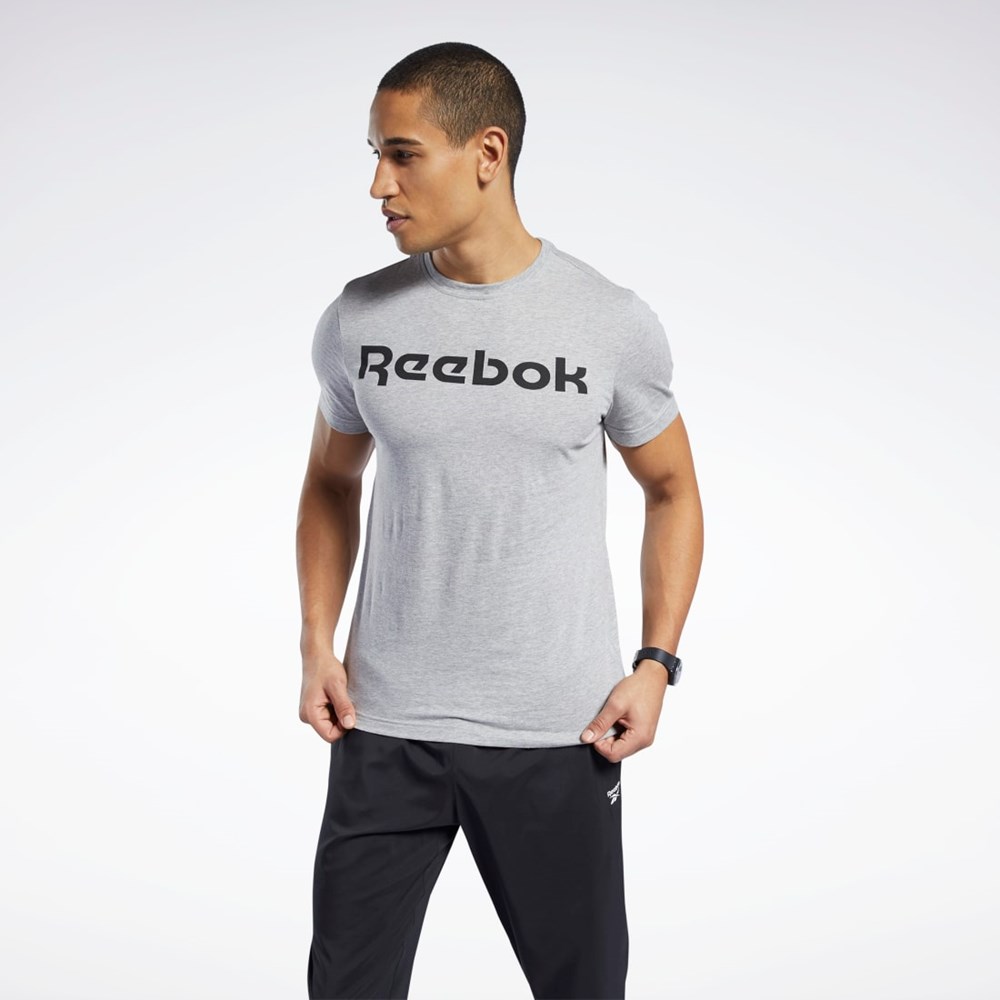 Reebok Tryck Series Linear Logo Tee Grå | OZLSH-0923