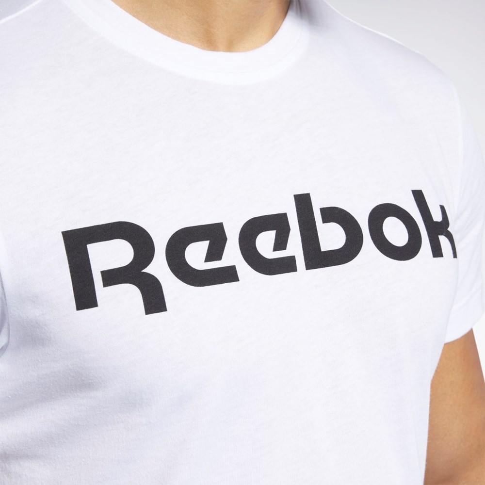 Reebok Tryck Series Linear Logo Tee Vita | HPLOA-7612