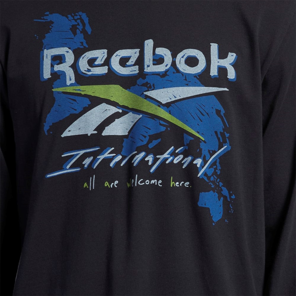 Reebok Tryck Series Pre-Season Long Sleeve T-Shirt Svarta | BNVGL-3564