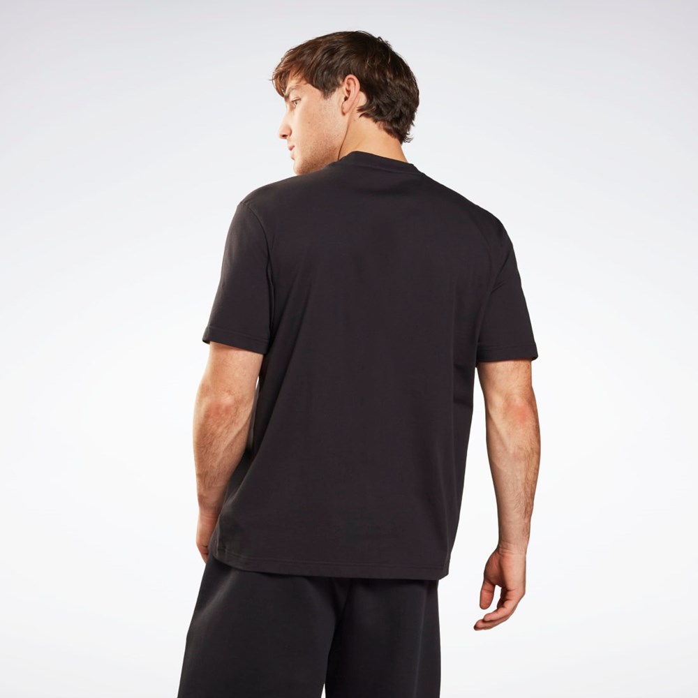 Reebok Tryck Series T-Shirt Svarta | PHIWS-8764