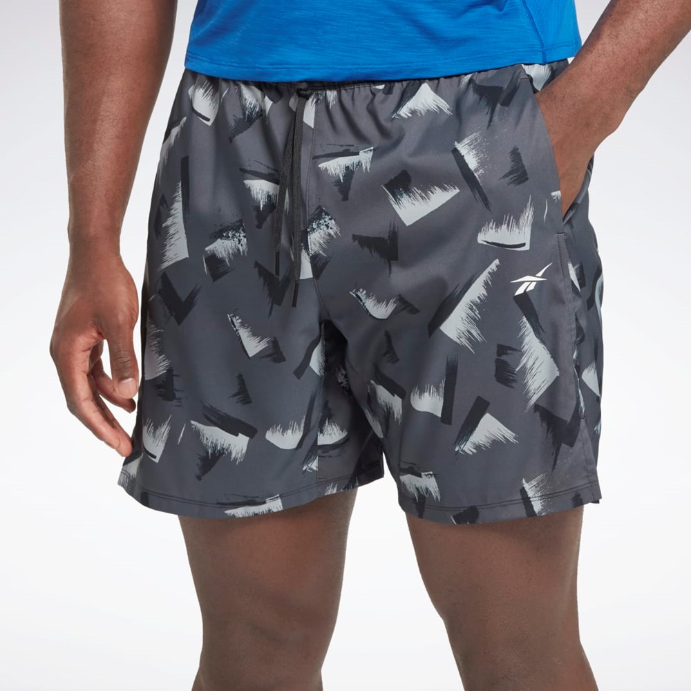 Reebok Tryck Speed 2.0 Shorts Svarta | PMARJ-7805