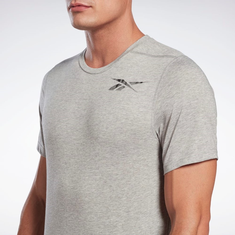 Reebok Tryck Speedwick Move T-Shirt Grå | LQCMB-7245