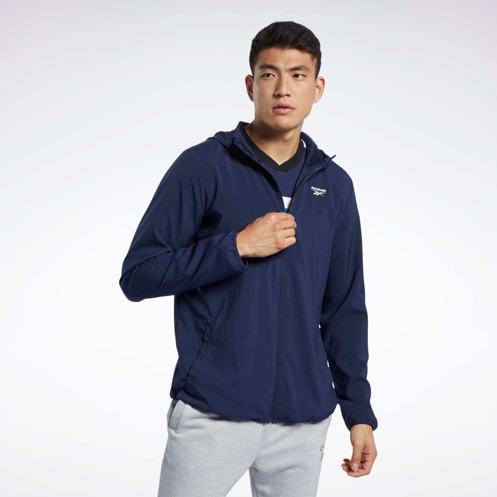 Reebok Tränings Essentials Jacket Marinblå | WPNQL-1897