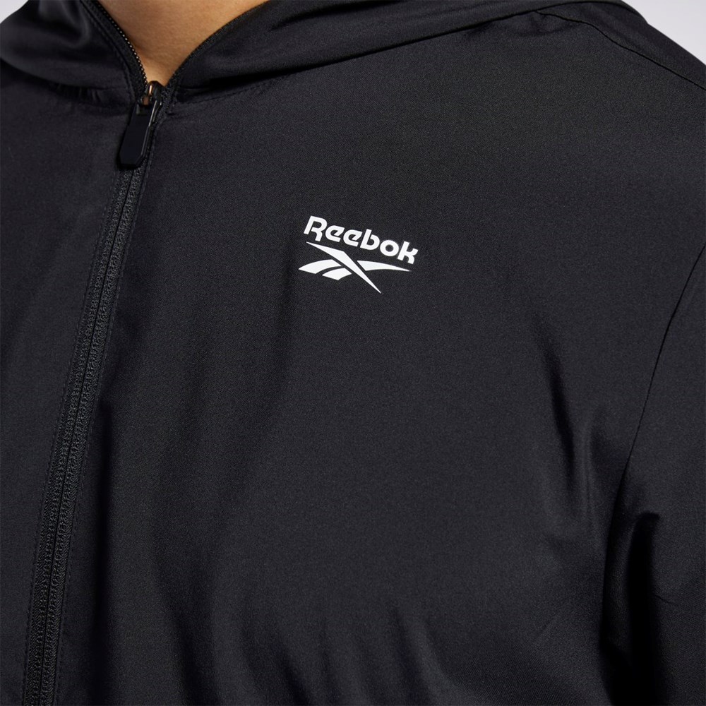 Reebok Tränings Essentials Jacket Svarta | AQXFM-4621