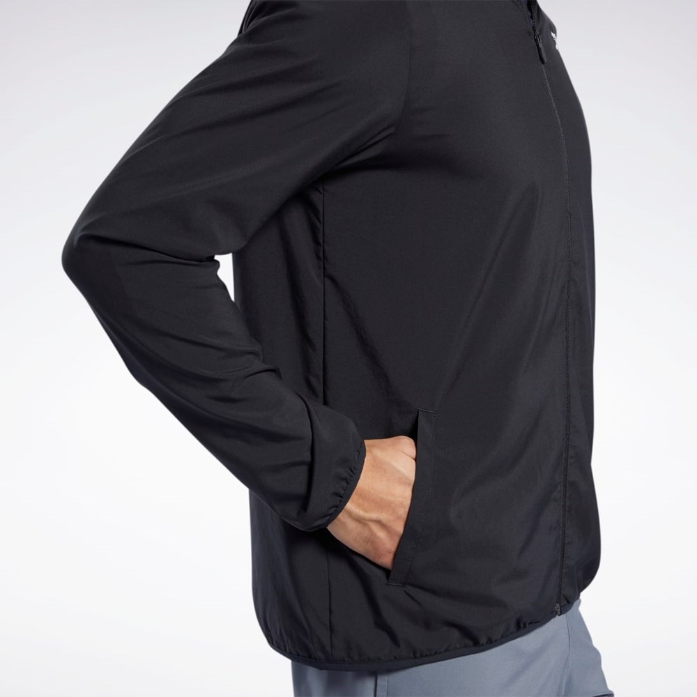 Reebok Tränings Essentials Jacket Svarta | AQXFM-4621