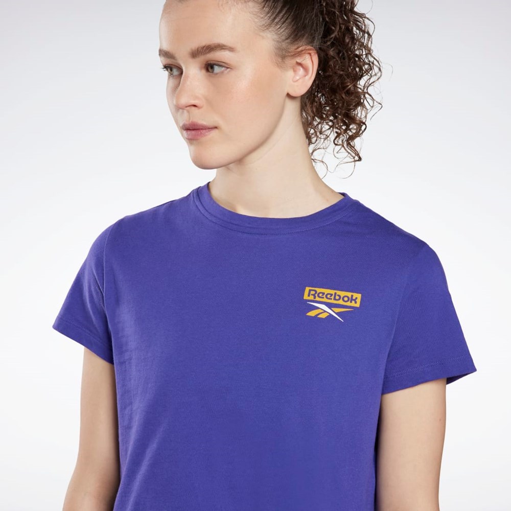 Reebok Tränings Essentials Tryck T-Shirt Lila | YMCHQ-2910