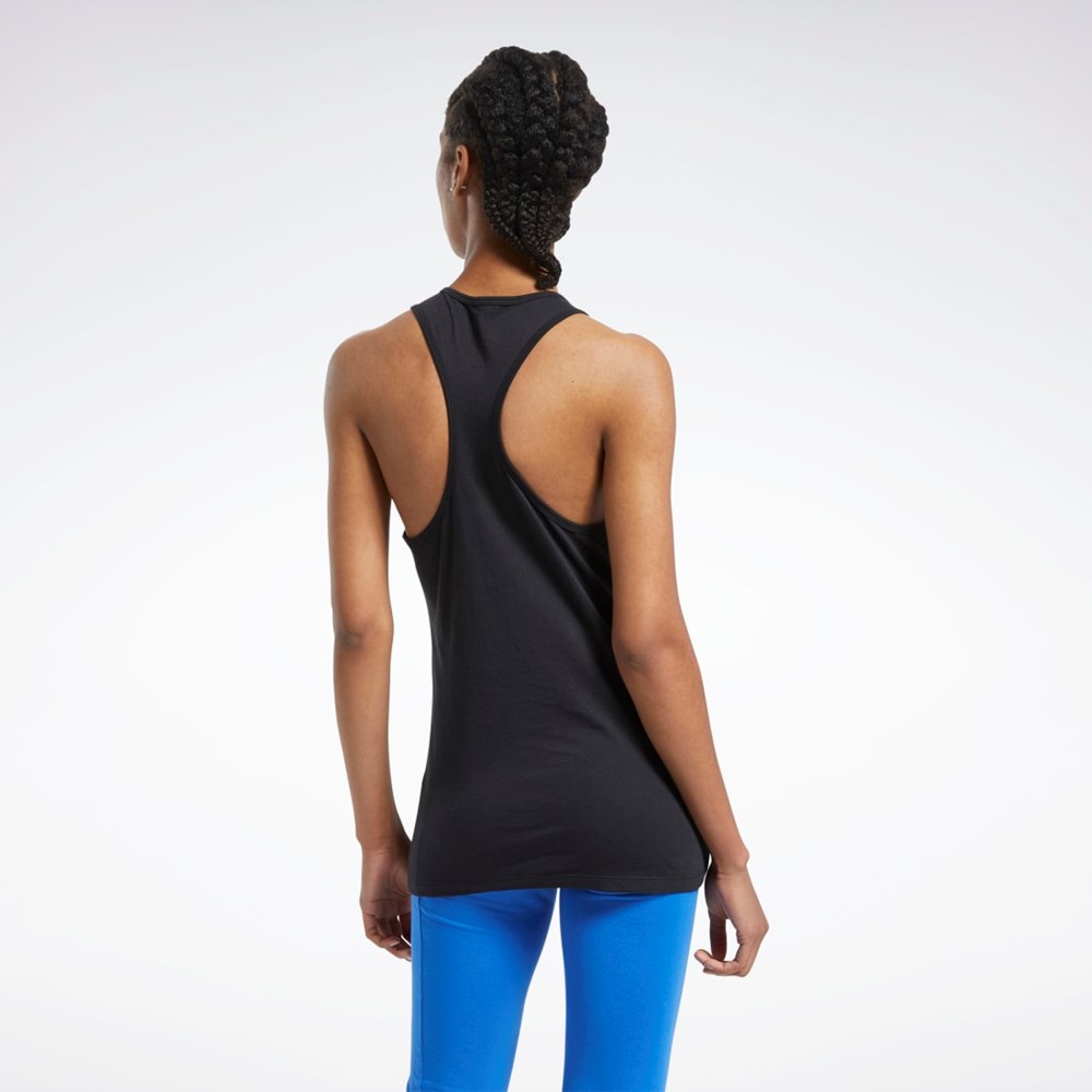 Reebok Tränings Essentials Tryck Tank Top Svarta | BOIRS-0947