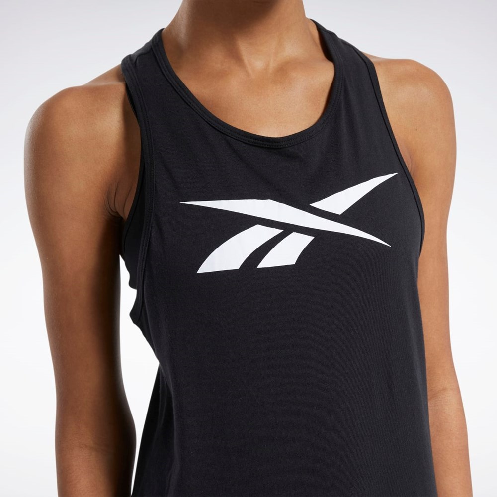 Reebok Tränings Essentials Tryck Tank Top Svarta | BOIRS-0947