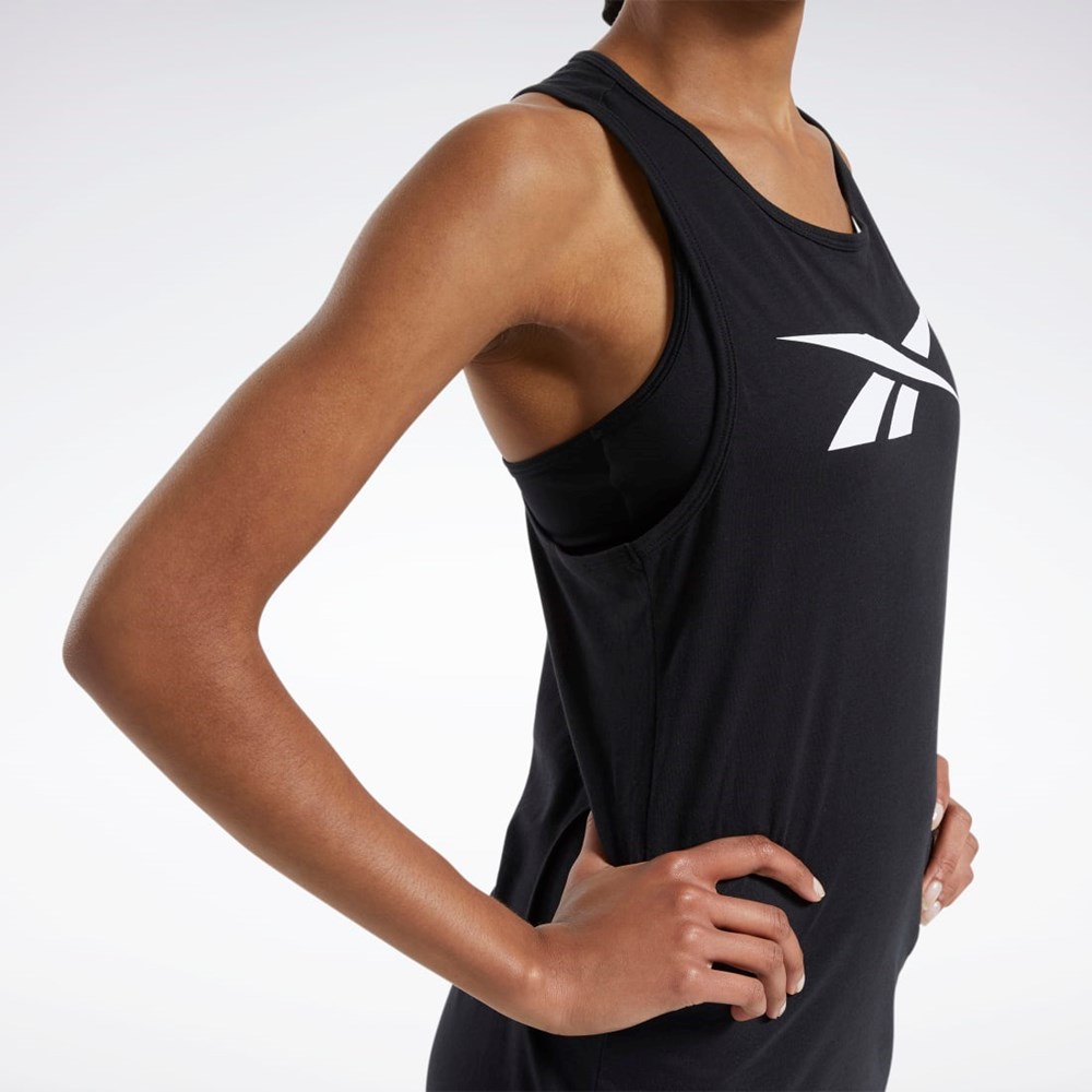 Reebok Tränings Essentials Tryck Tank Top Svarta | BOIRS-0947