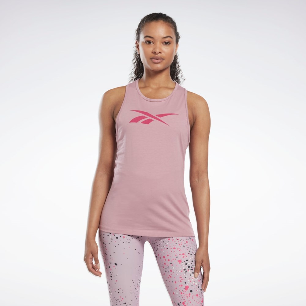 Reebok Tränings Essentials Tryck Tank Top Infused Lilac | QTIPU-3765