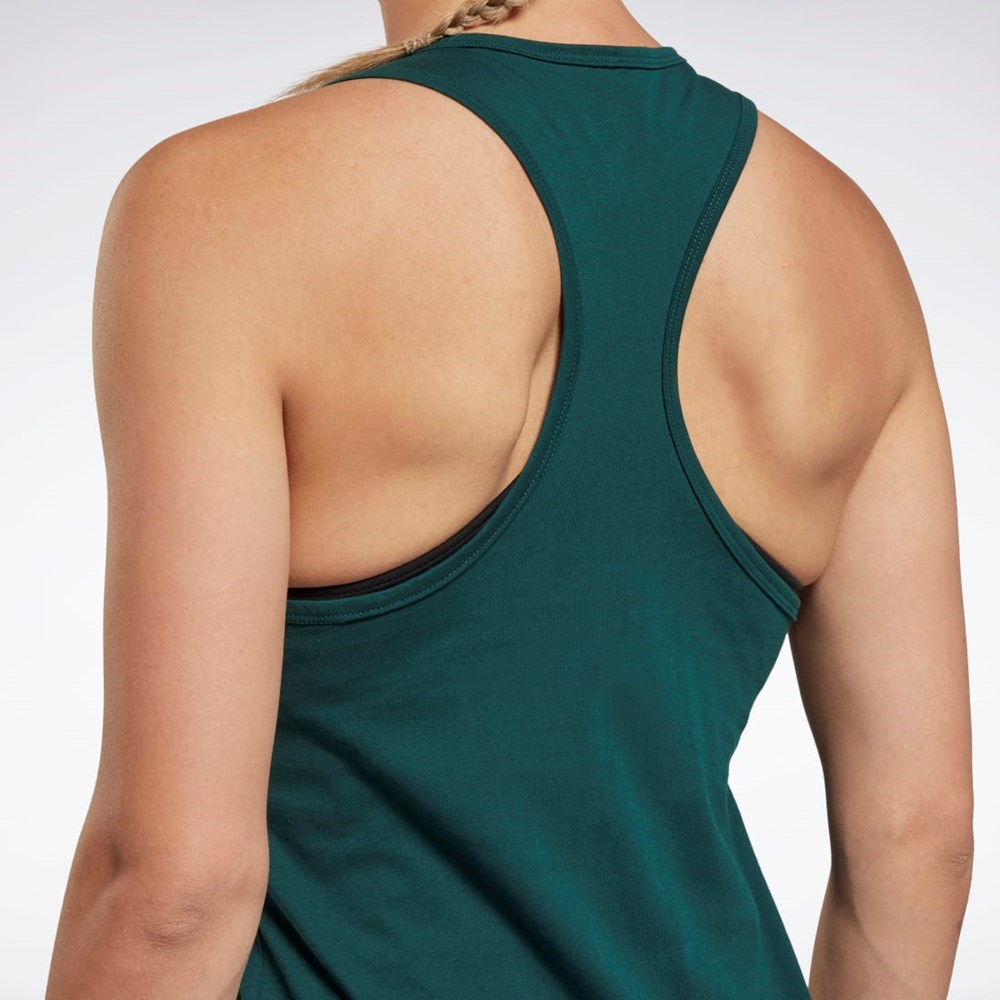 Reebok Tränings Essentials Tryck Tank Top Gröna | TJFEV-2704