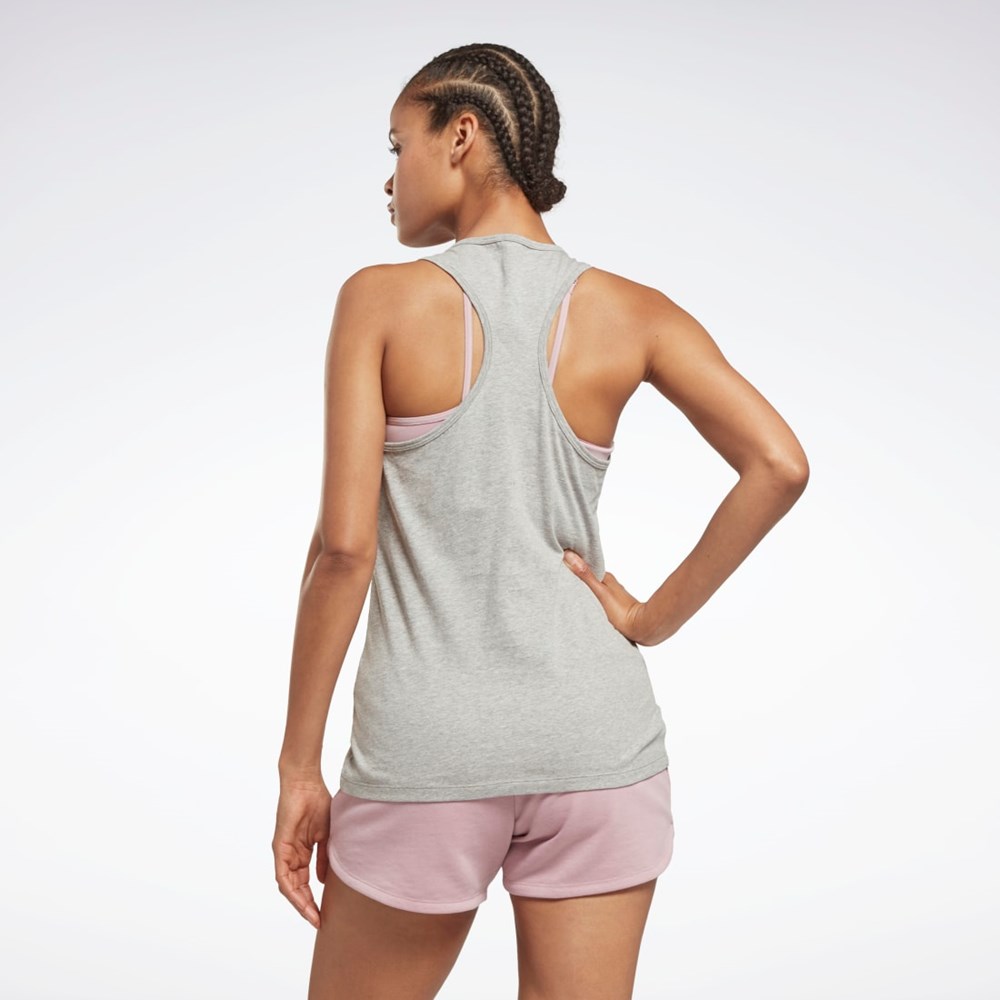 Reebok Tränings Essentials Tryck Tank Top Grå | XBQWJ-7139