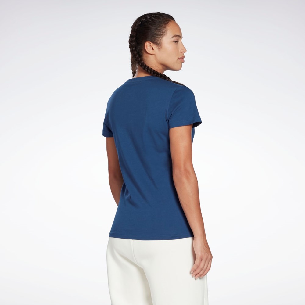 Reebok Tränings Essentials Tryck Tee Blå | YOJSW-3975