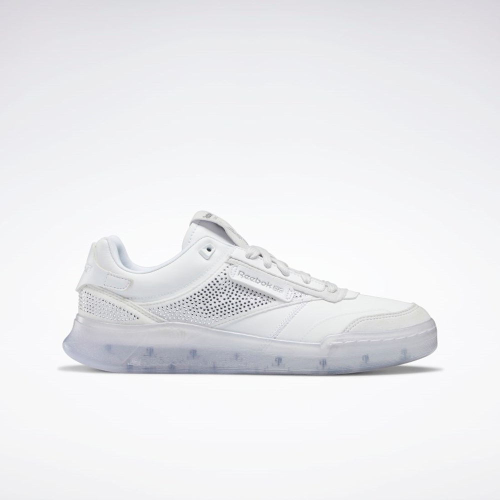 Reebok Très Rasché Club C Legacy Diamanté Shoes Vita Silver | SVFIU-7423