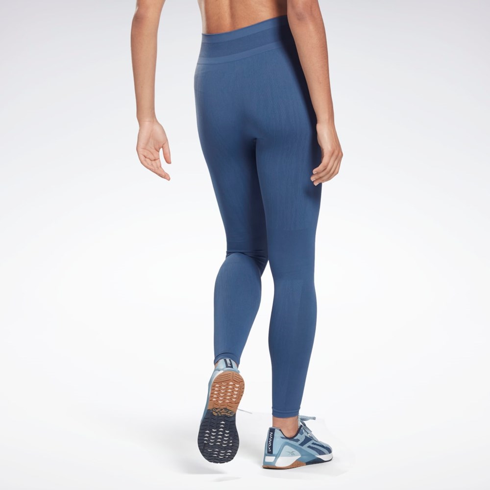 Reebok United By Fitness Myoknit Seamless Leggings Blå | TMZRF-0243