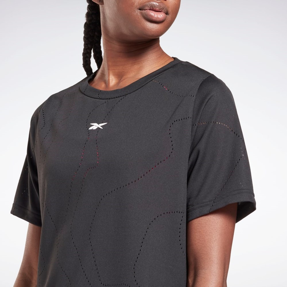 Reebok United By Fitness Perforated T-Shirt Svarta | GMZAS-4618