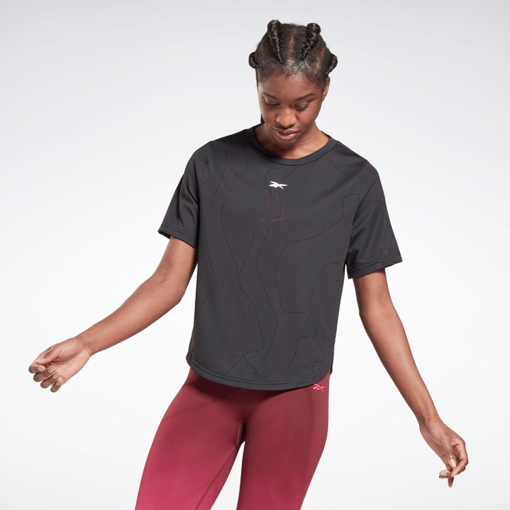 Reebok United By Fitness Perforated T-Shirt Svarta | GMZAS-4618