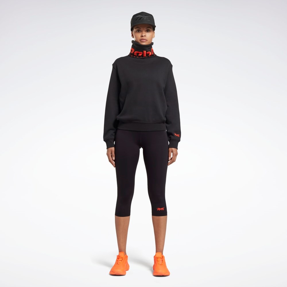 Reebok Victoria Beckham Cowl Neck Jumper Svarta Orange | ICRHU-4209