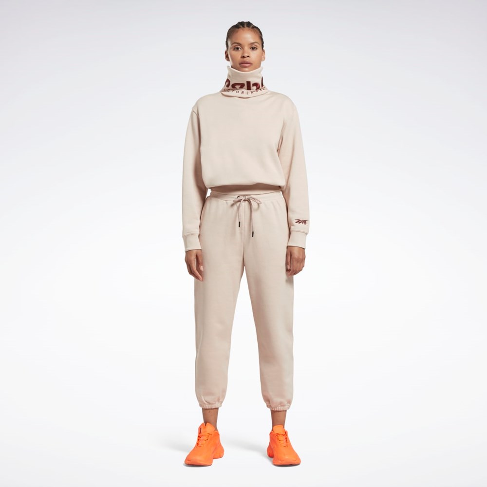 Reebok Victoria Beckham Cowl Neck Jumper Soft Ecru | OBLIM-8761