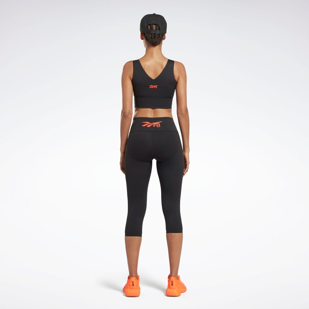 Reebok Victoria Beckham Crop Top Svarta | BPYOD-3950