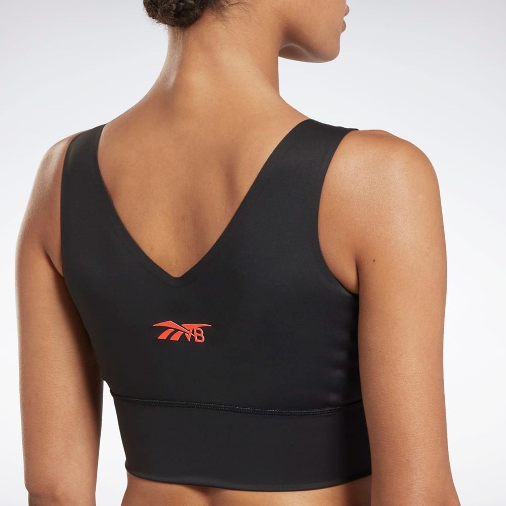 Reebok Victoria Beckham Crop Top Svarta | BPYOD-3950